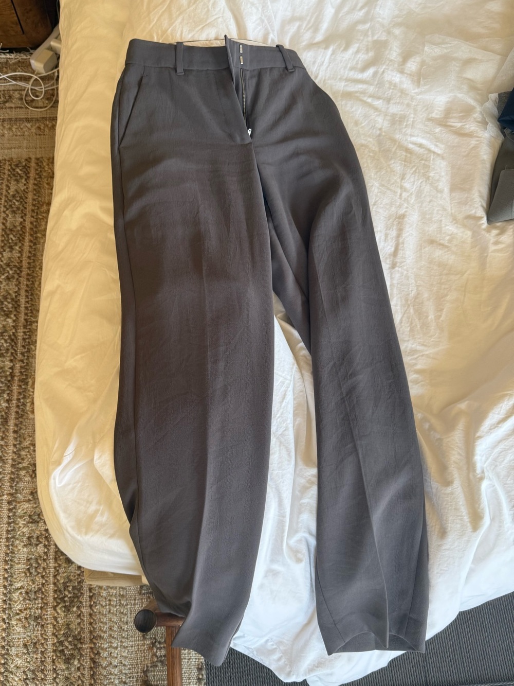 Aritzia Wilfred Slate Gray Tailored Trousers